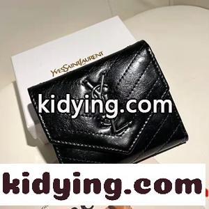 Saint Laurent サンローランコピー 折りたたみ財布 程よい高級感のある 女性らしく大人っぽい小物 2色展開-0