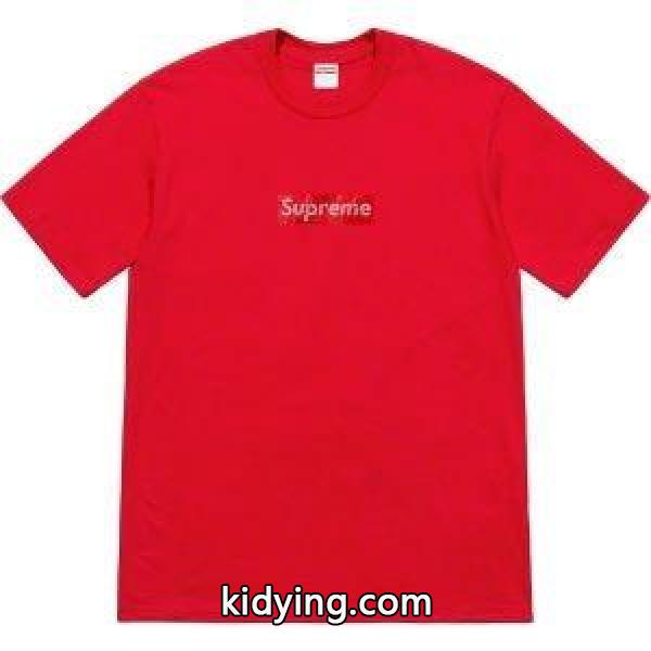 ファッション感が急上昇！ Supreme Swarovski Box Logo Tee Tシャツ/半袖 3色可選 夏らしい季節感_シュプリーム SUPREME_ブランド コピー 激安(日本最大級)-3