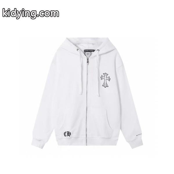 CHROME HEARTS スーパーコピー ジップパーカー 新作 クラシック クロスロゴ モノトーン クロムハーツ-1