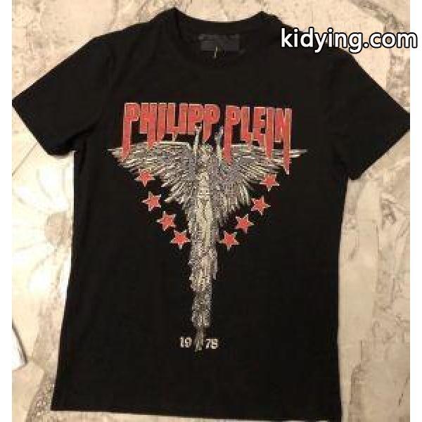 今話題沸騰の大人気PHILIPP PLEINフィリッププレイン激安プリント男女兼用クルーネック半袖Tシャツ-3