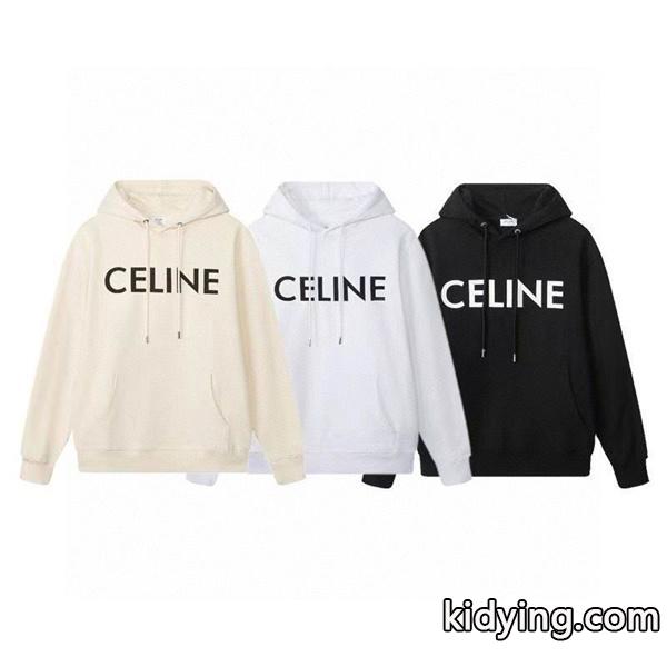 柔らかで着心地抜群 セリーヌ CELINE スーパーコピー 2025秋冬新作 ロゴプリント フーディ パーカー-0