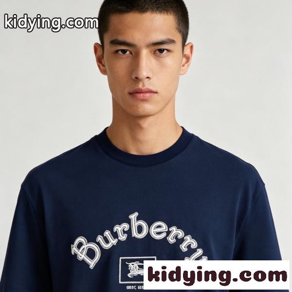 BURBERRY コピー バーバリー コピー アーチロゴ刺繍Tシャツ ホースマーク 半袖カットソー 人気 定番-2