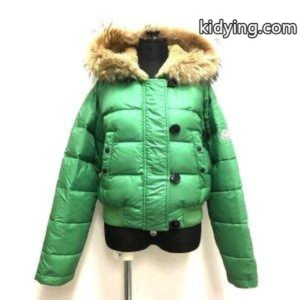 モンクレール MONCLER ALBERTA ファー付き フード ダウンジャケット ブルゾン 長袖 グリーン緑 秋冬 レディース 通販-0