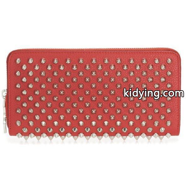 クリスチャン ルブタン CHRISTIAN LOUBOUTIN 財布 レディース 1185059 H032 ファスナー長財布 ベゴニア/シルバー スパイク スタッズ W PANETTONE :christianlouboutin-1185059-h032:ZOKZOK - 通販ショッピング-0