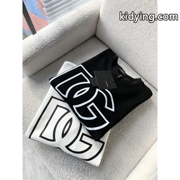 ブラック × ホワイト 2 色 大 DG ロゴ 円领 スウェット ドルチェ & ガッバーナ DOLCE & GABBANA 偽物 秋冬ブランド派注目-2