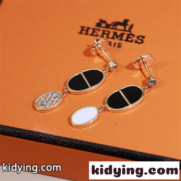 人気上昇 ピアス HERMES エルメス スーパーコピー レディース オーバル エレガント ファッション-4