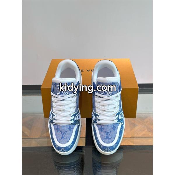 Lv Trainer❤2026トレンドルイヴィトンスニーカーコピー人気ランキングブルー色カジュアルシューズ-2
