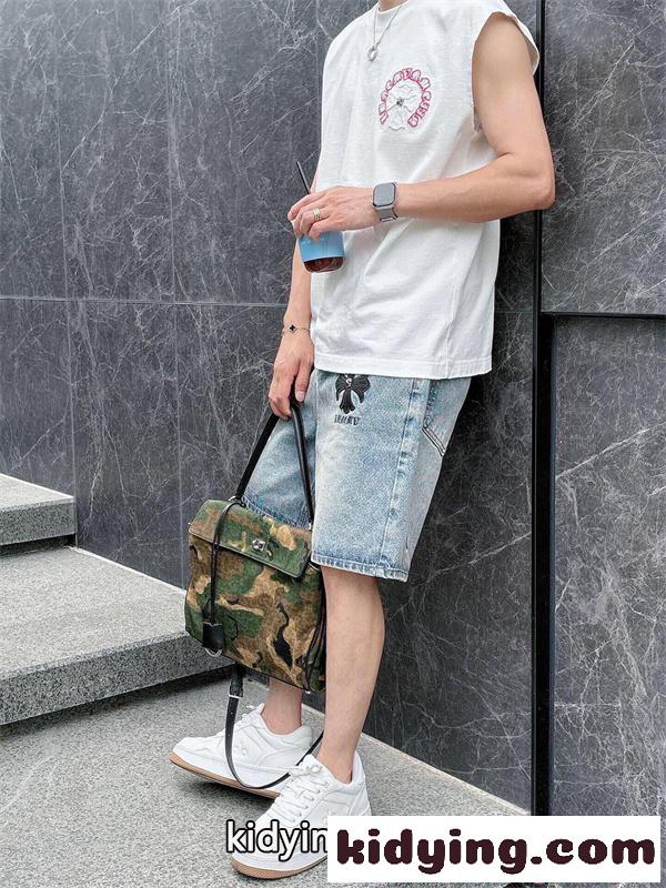 入手困難 CHROME HEARTS クロス刺繍 クロムハーツ コピー ノースリーブ ブラック タンクトップ 夏主役-5