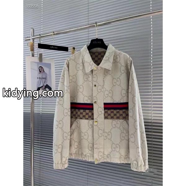 グッチ コピー GUCCI GGキャンバス シャツジャケット ベージュ 個性 高級-7