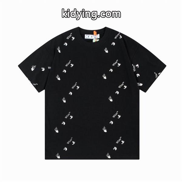 激安大特価 OFF-WHITE オフホワイト Ｔシャツ コピー新作 偽 爽やか 修身 半袖Ｔシャツ黒 吸汗速乾  春夏NEW品-0