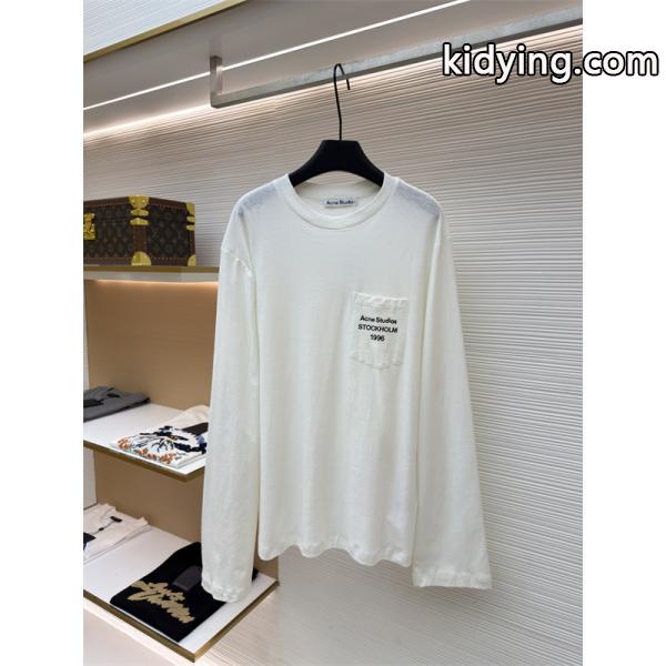 長袖Tシャツ ブラック ポケット付き ベーシック 入手困難 ACNE STUDIO アクネ ストゥディオズ コピー-1