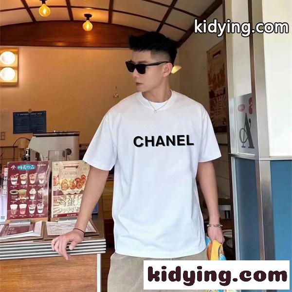 CHANEL 半袖Tシャツ プリント シャネル スーパーコピー モード系 洗練デザイン カジュアル 上品 人気-0