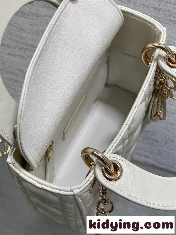 ins人気♥Classic Lady♥DIORディオールハンドバッグコピー2026トレンドホワイト色上品-5