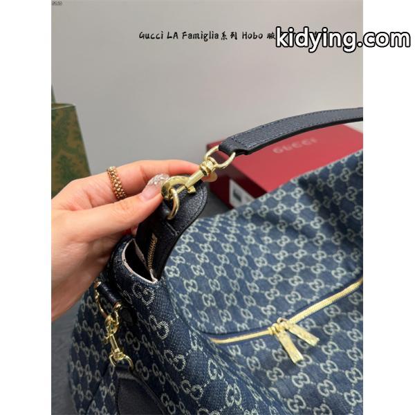 大容量&&GUCCI LaFamigliaシリーズHobo 男女兼用上品グッチショルダーバッグコピー-6