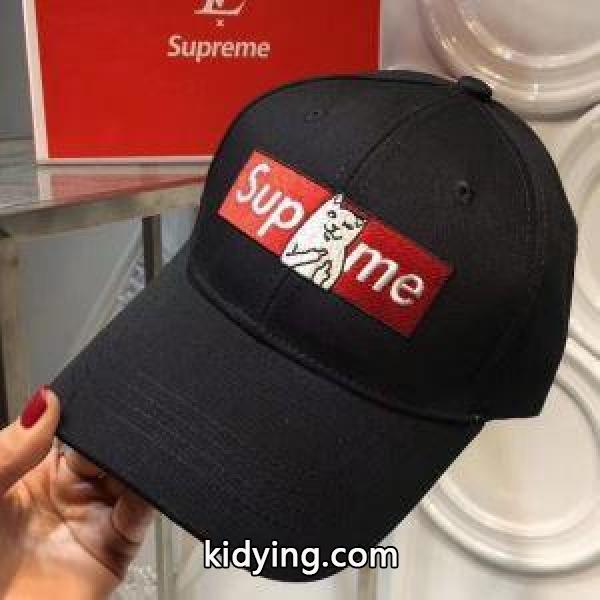 高品質を演出するSUPREMEシュプリームキャップ激安　ベースボールキャップ帽子　野球キャップ通販激安　ブラック　ホワイト-0