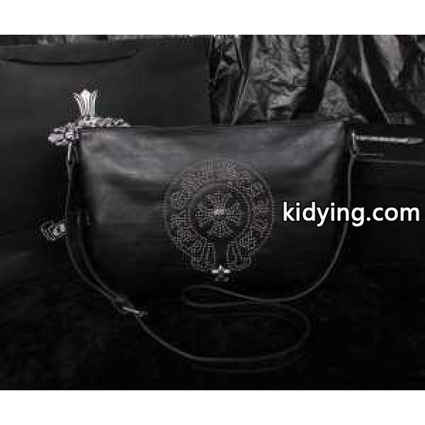フラットバッグ 品質保証新作のミディアム フィリグリークロス ブラック Chrome Hearts メンズショルダーバッグクロムハーツジップトップ_CHROME HEARTS クロムハーツ_ブランド コピー 激安(日本最大級)-0