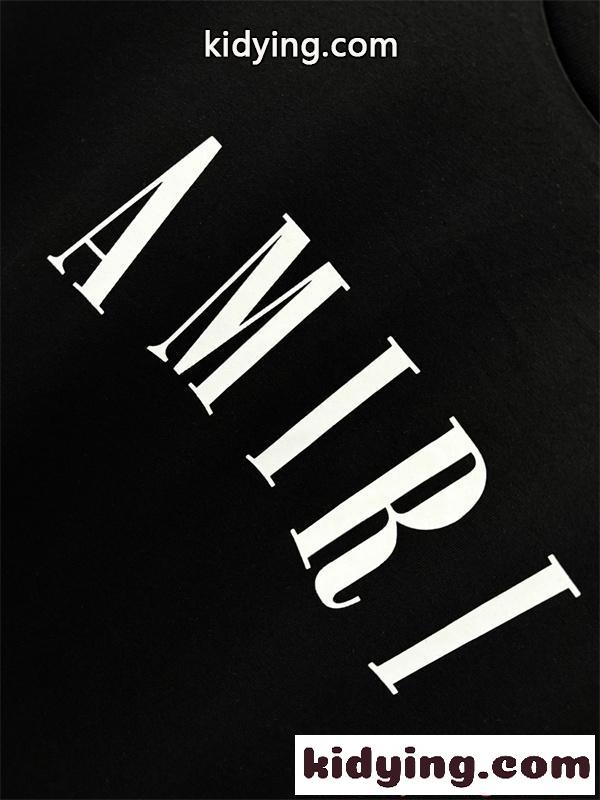 ビッグロゴ プリントTシャツ アミリ コピー ブラック AMIRI 半袖 オーバーサイズ 着回し万能-4