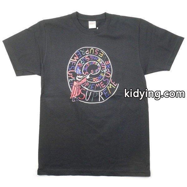 シュプリーム SUPREME 17SS Joe Roberts Swirl Tee Tシャツ 黒-0