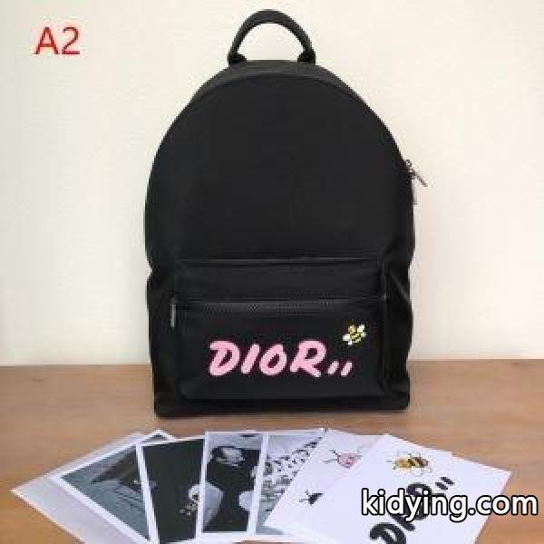 Dior ディオール メンズ バックパック スーパーコピー ブラック レザー ファッション 最安値 ３色選択可 1KWBA064YLE_H03E-1