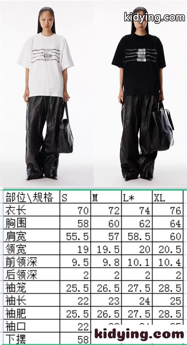 プリント アレキサンダーワン コピー Tシャツ チェーンモチーフ Alexander wang モノトーン系 個性派 ペア対応-7