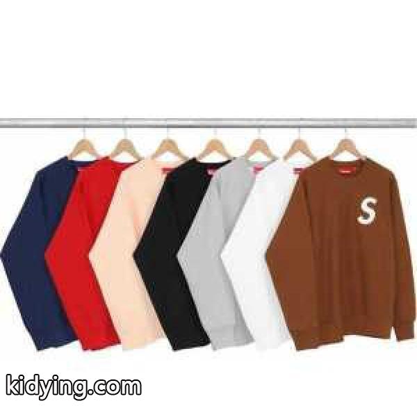 極上の着心地 FW16 S 刺绣Logo Crewneck SUPREME プルオーバーパーカー 3色可選_ジャケット パーカー セーター コート_メンズファッション_スーパーコピーブランド激安通販 専門店-0