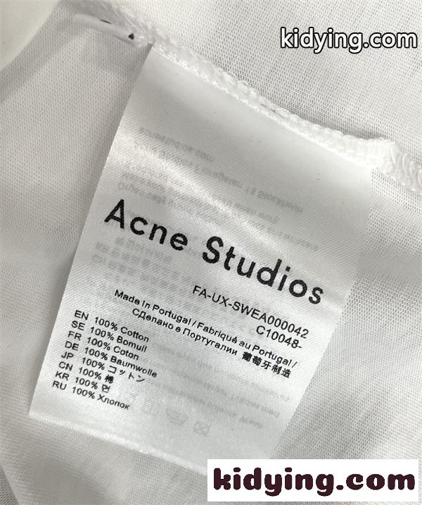 ACNE STUDIOS アクネ ストゥディオズ コピー今季人気 ロゴプリント 柔らか 快適 シンプル 半袖Tシャツ-7