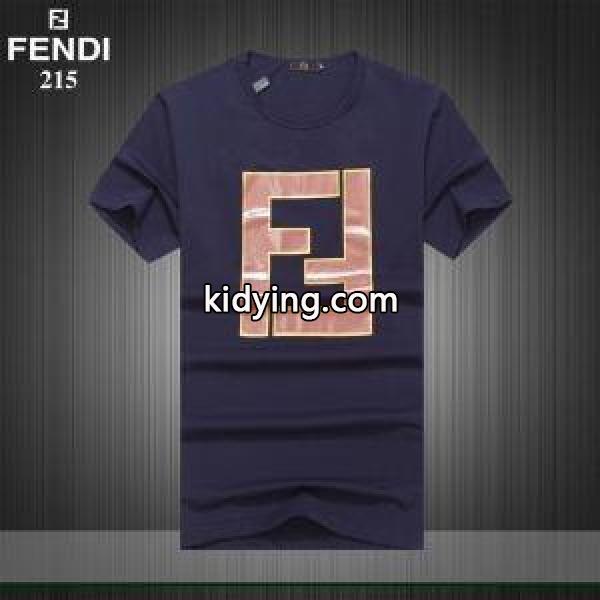 T-SHIRTBlack cotton T-shirtFAF532A78MF0GMEフェンディ コピーストリート上質定番Tシャツホワイトネイビーブラック-2
