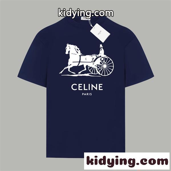 話題沸騰 2026新作 プリントTシャツ ロゴデザイン トレンド モード CELINE セリーヌ コピー-1