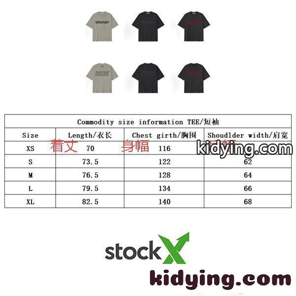 エッセンシャルズ コピー レッドロゴ 半袖Tシャツ ESSENTIALS ブラックモード インパクト デザイン性 人気-7