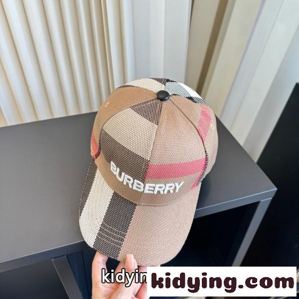 BURBERRY バーバリー 2026 クラシックチェックロゴ刺繍ベースボールキャップ ユニセックス サマーキャップ-5