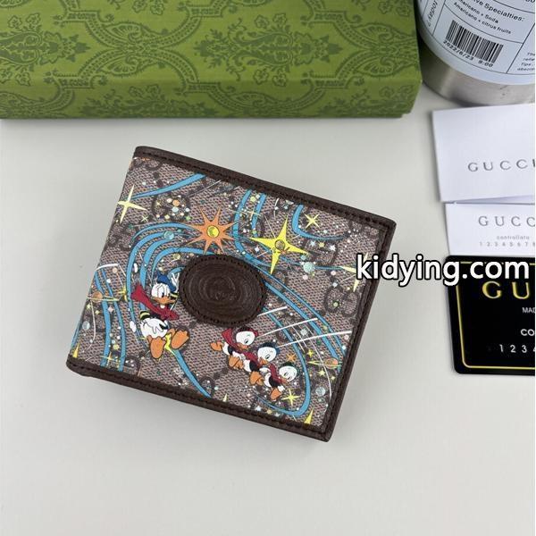 グッチ 偽物 二つ折り財布 ドナルドダック GGキャンバス コンパクトデザイン 人気N級品 GUCCI-0