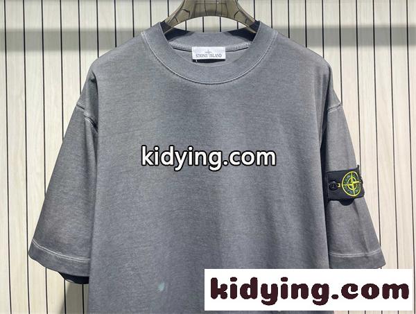 高評価 グラデーション Tシャツ ライトグレー 半袖 カジュアル STONE ISLAND コピー ストーンアイランド-5