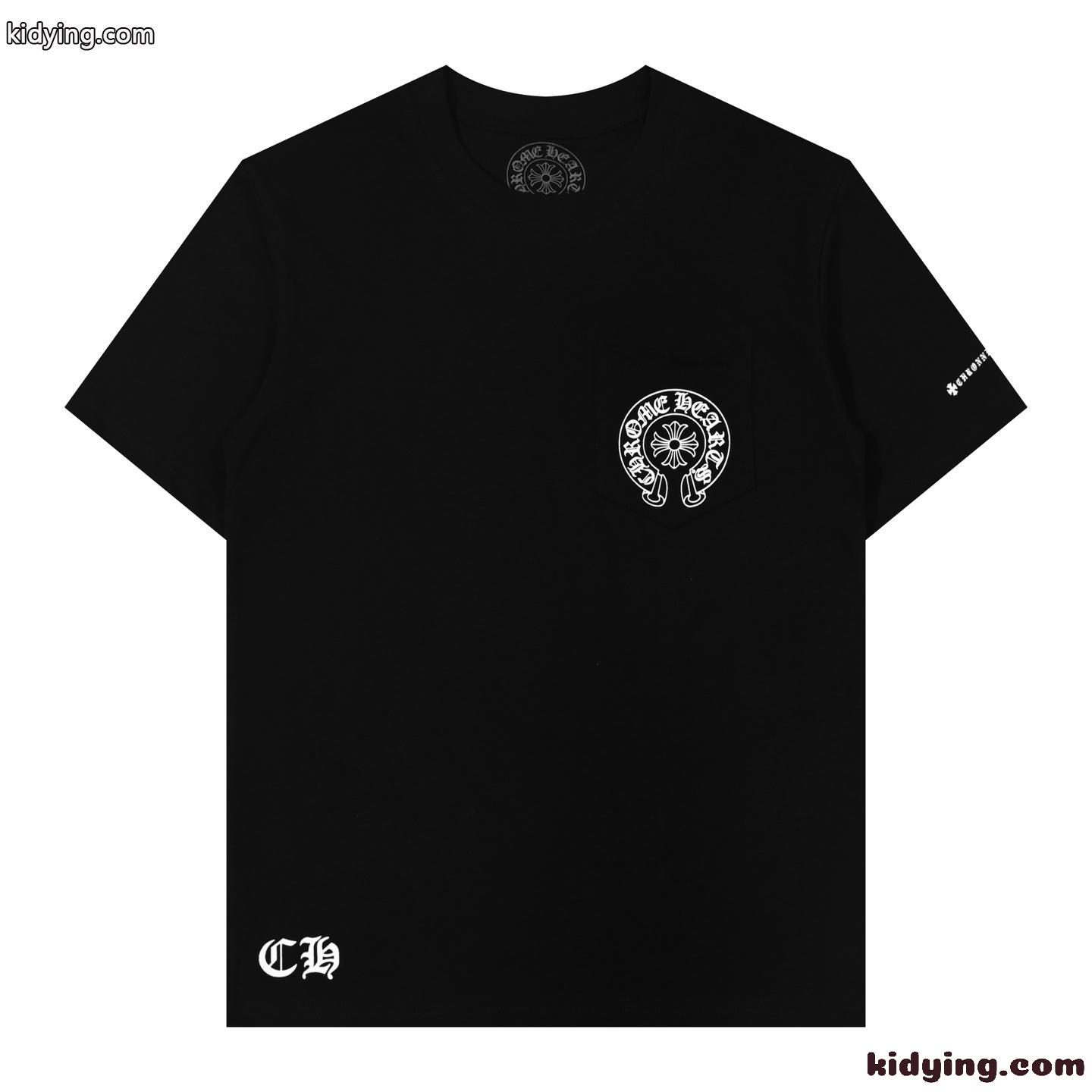 ロゴプリント ブラック ホワイト対応 CHROME HEARTS クロムハーツ コピー Tシャツ デイリー使い 旬アイテム-9