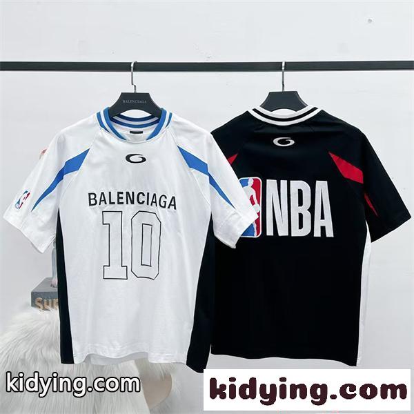 バレンシアガ スーパーコピー 半袖Tシャツ ン スポーツテイスト 配色切替 2026新作 BALENCIAGA-0