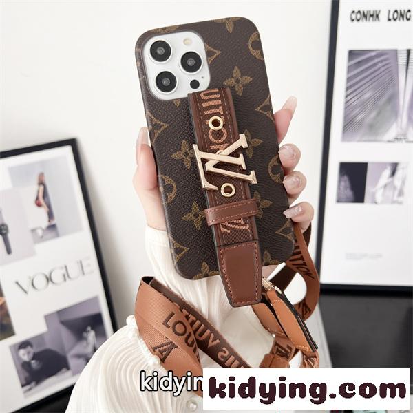 ルイヴィトン コピー スマホケース ストラップ付き 高見えデザイン LOUIS VUITTON 落下防止 カード収納-1