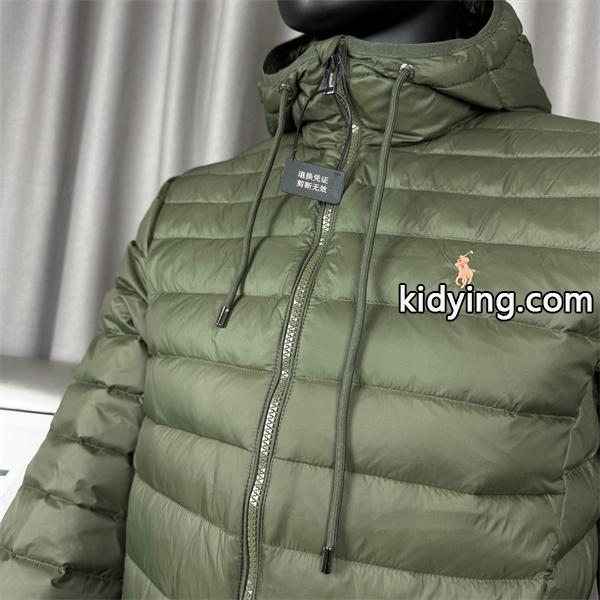 オリーブグリーン POLO RALPH LAUREN コピー 秋冬軽量保温 高機能 連帽 軽量 ダウンジャケット ポロラルフローレン-4
