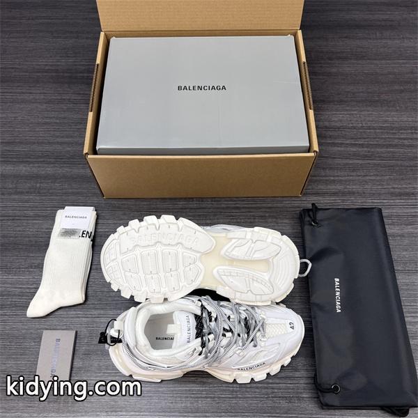 BALENCIAGA 激安 メンズ ボリュームソール スニーカー ローカット メッシュ切替 レースアップ 厚底 デイリーユース ホワイト系-5