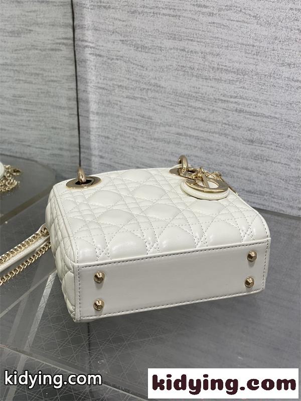 ins人気♥Classic Lady♥DIORディオールハンドバッグコピー2026トレンドホワイト色上品-7
