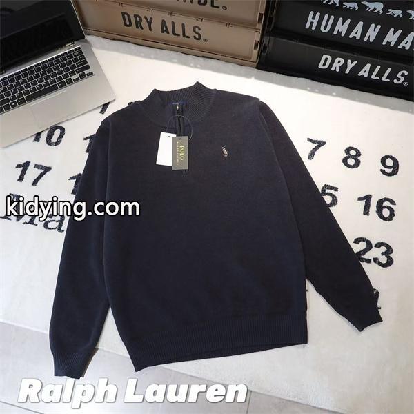 今季注目 上質感漂う 刺繍 ハーフジップ Polo Ralph Lauren ポロ ラルフローレン コピー ニット 大人-1