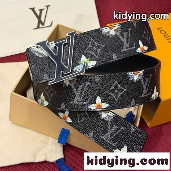 LOUIS VUITTON コピー ルイヴィトン コピー 2026新作 モノグラムフラワー レザーベルト LVバックル メンズ レディース カジュアル-0