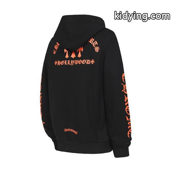 クロムハーツ コピー Chrome Hearts パーカー 人気 ホワイト × ブラック 袖ロゴ クルーネック 上質素材 2025秋冬定番-2