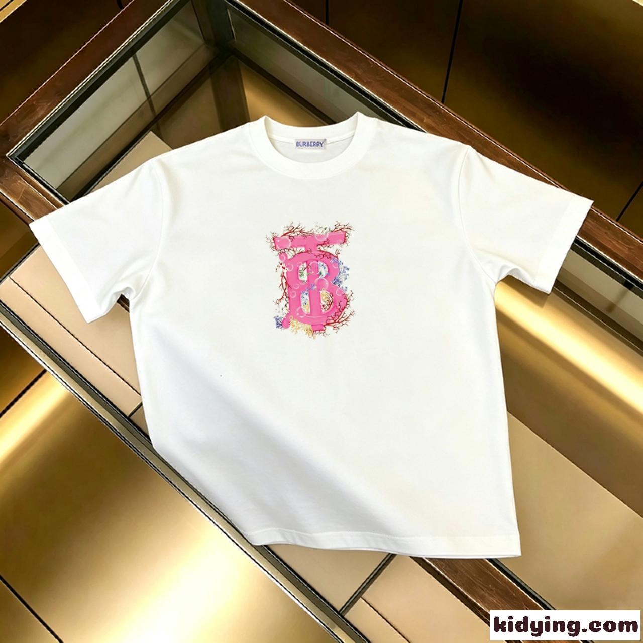 ペイントロゴ TBエンブレム 花柄ミックス 着映えトップス BURBERRY バーバリー コピー 半袖Tシャツ 推しセレクト-7