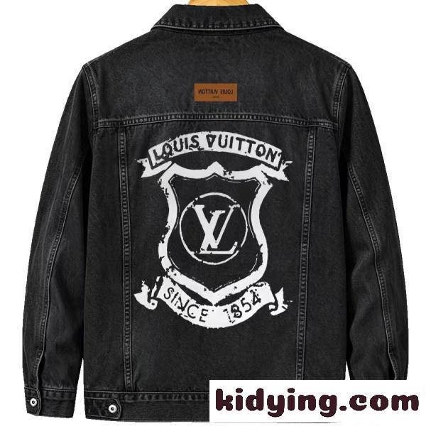 2026新作 Louis Vuitton 激安 ルイヴィトン ヴィンテージウォッシュ デニムジャケット バックエンブレムプリント Gジャン-1