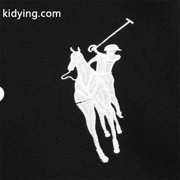 POLO RALPH LAUREN コピー 秋冬復古高級 ブラック × ホワイト ディテール豊富 ベースボールジャケット ポロラルフローレン-4