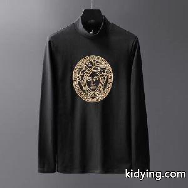 2019秋冬におしゃれな着こなし ヴェルサーチ VERSACE 長袖Tシャツ 2色可選 冬ファッションの定番_ヴェルサーチ VERSACE_ブランド コピー 激安(日本最大級)-0