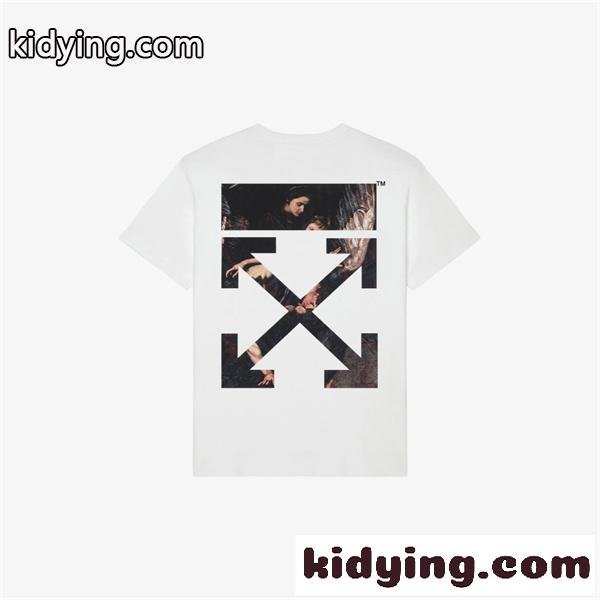 プリント バックロゴアート入り 注目作 OFF-WHITE オフホワイト コピー Tシャツ トレンド感抜群 デイリー向け-0