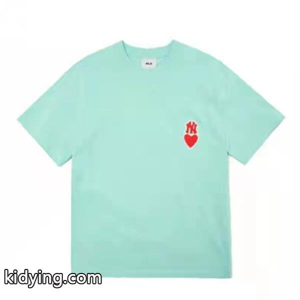 オシャレな春夏コーデ MLB 半袖Tシャツコピー 高品質 ハートエンブロイダリー 4色選択可 着回しの効くアイテム-0