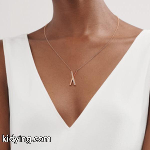 新入荷 Tiffany & Co Xペンダント ダイヤモンド 2色展開 ティファニーネックレスコピー 優美で洗練されたデザイン-0