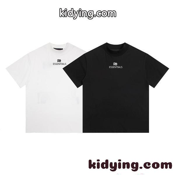 半袖Tシャツ グレー ポイント シンプル ESSENTIALS 爽やか ストリート カジュアル エッセンシャルズ 偽物-0