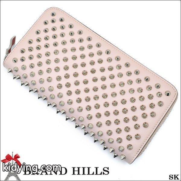クリスチャン ルブタン 長財布 パネトーネ スパイク スタッズ ウォレット カーフレザー ライトベージュ ガンメタル CHRISTIAN LOUBOUTIN 新品未使用品 :120738:ブランドヒルズ - 通販ショッピング-0